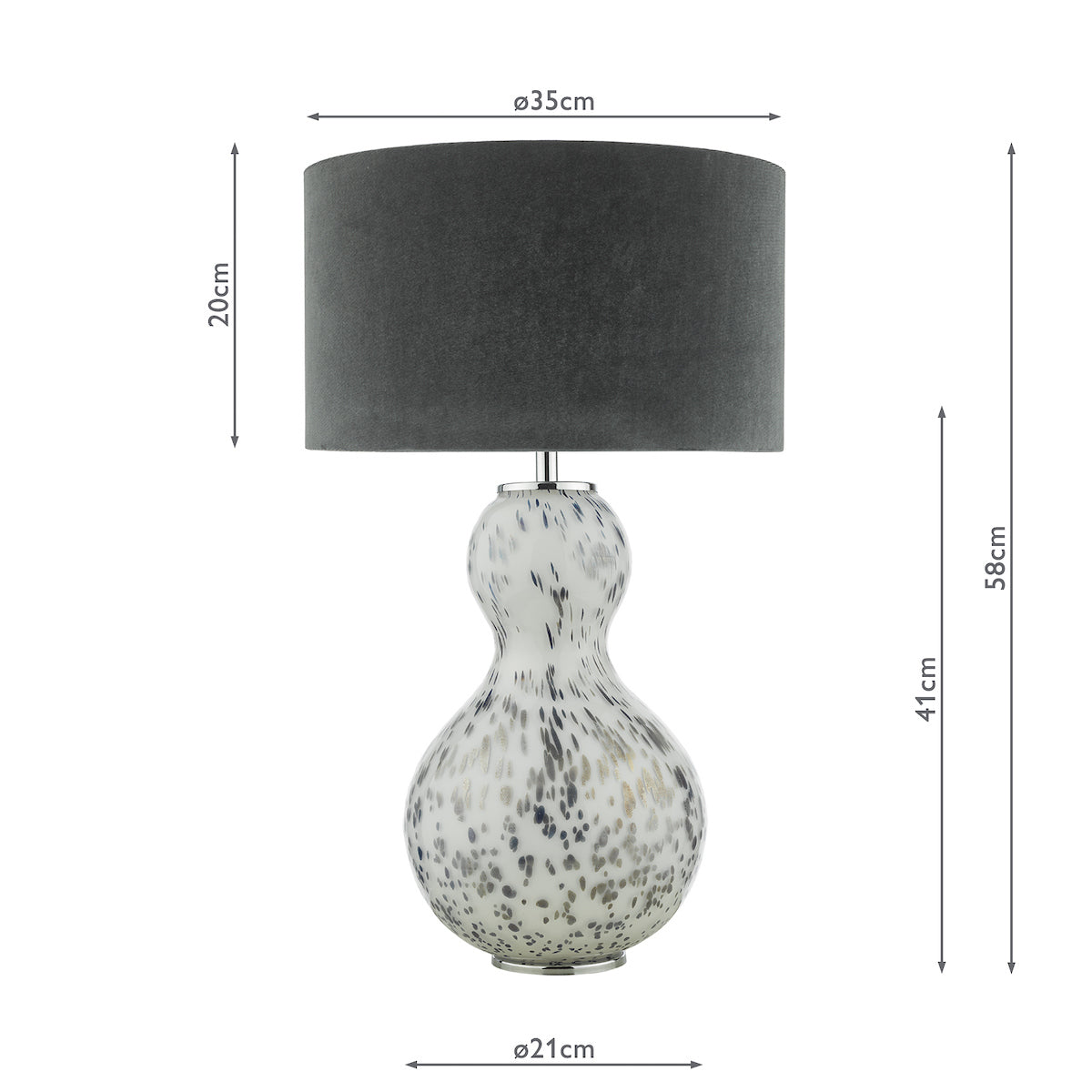 Dar Dascha Table Lamp Art Glass Base Only –  from Amos Lighting + Home