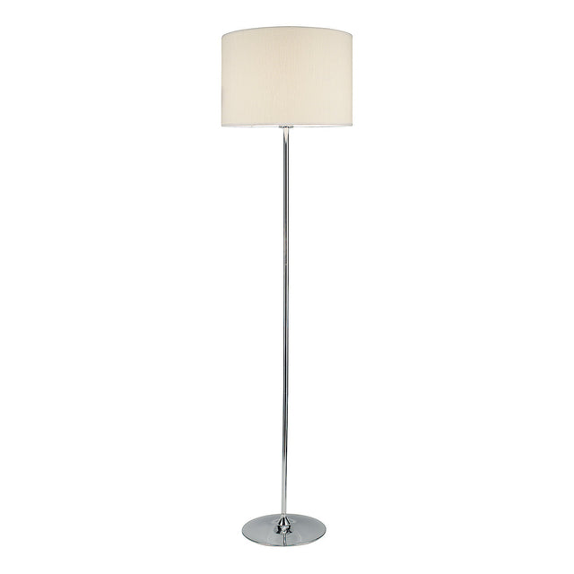 Dar Delta Floor Lamp Polished Chrome With Shade –  from Amos Lighting + Home