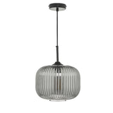 Dar Demarius Pendant Black and Smoked Glass –  from Amos Lighting + Home