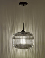 Dar Demarius Pendant Black and Smoked Glass –  from Amos Lighting + Home