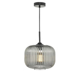 Dar Demarius Pendant Black and Smoked Glass –  from Amos Lighting + Home