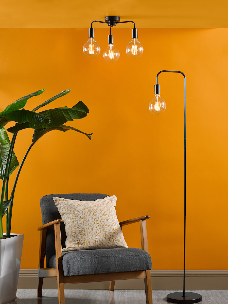 Dar Dena Floor Lamp Matt Black –  from Amos Lighting + Home