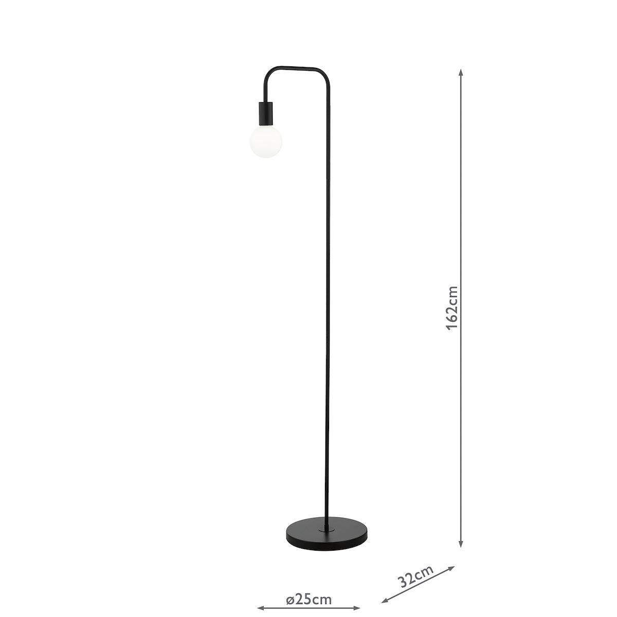 Dar Dena Floor Lamp Matt Black –  from Amos Lighting + Home