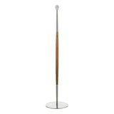 Dar Detroit Floor Lamp Satin Nickel Walnut Detail Base Only –  from Amos Lighting + Home