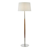 Dar Detroit Floor Lamp Satin Nickel Walnut Detail Base Only –  from Amos Lighting + Home