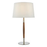 Dar Detroit Table Lamp Satin Nickel Walnut Detail Base Only –  from Amos Lighting + Home