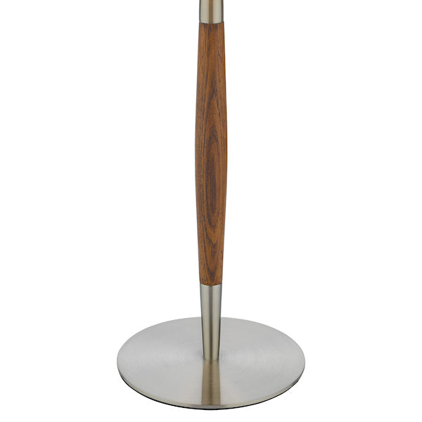 Dar Detroit Table Lamp Satin Nickel Walnut Detail Base Only –  from Amos Lighting + Home