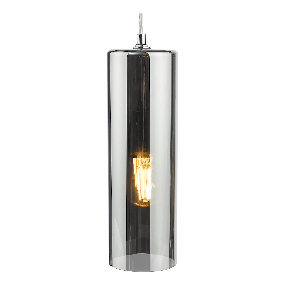 Dar Diaz Pendant Smoked Glass and Polished Chrome –  from Amos Lighting + Home