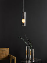 Dar Diaz Pendant Smoked Glass and Polished Chrome –  from Amos Lighting + Home