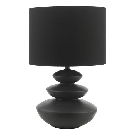 Dar Discus Ceramic Table Lamp Black With Shade –  from Amos Lighting + Home