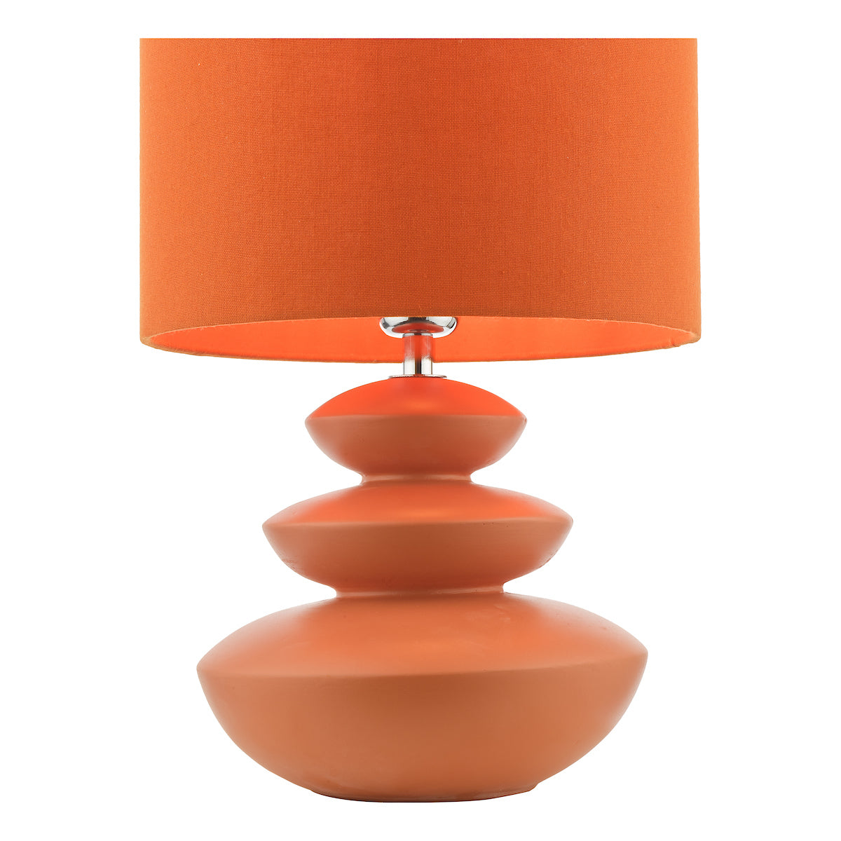 Orange Lamp - Dar Discus Ceramic Table Lamp with Shade | Premium