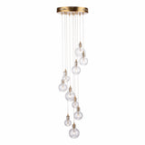 Dar Dita 10 Light Cluster Pendant Brass & Glass –  from Amos Lighting + Home