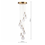 Dar Dita 10 Light Cluster Pendant Brass & Glass –  from Amos Lighting + Home