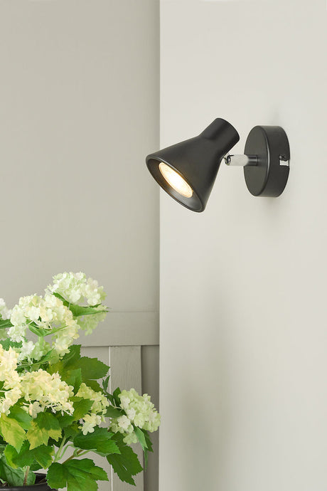 Dar Diza Single Spotlight Matt Black –  from Amos Lighting + Home