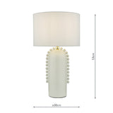 Dar Dolce Table Lamp Cream with Shade –  from Amos Lighting + Home