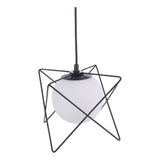 Dar Dreyson Pendant Matt Black and Opal Glass –  from Amos Lighting + Home