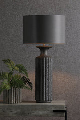 Dar Dugan Volcanic Glaze Table Lamp Black with Shade –  from Amos Lighting + Home