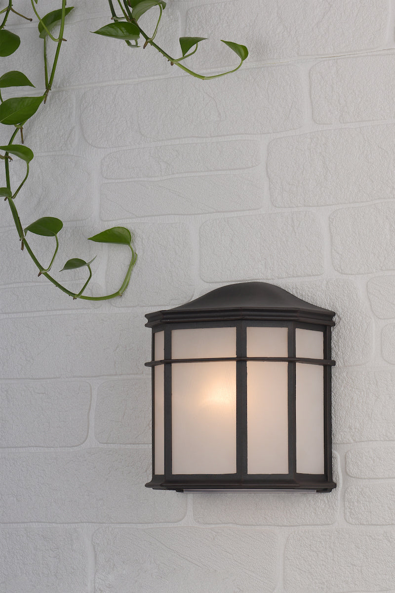 Dar Dulbecco Outdoor Wall Light Black Opal Acrylic IP44 –  from Amos Lighting + Home