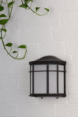 Dar Dulbecco Outdoor Wall Light Black Opal Acrylic IP44 –  from Amos Lighting + Home