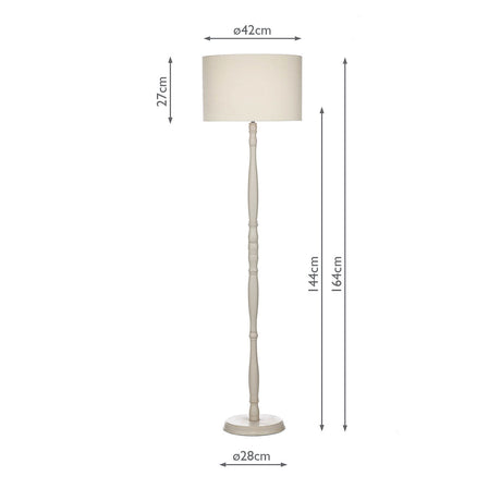 Dar Dunlop Floor Lamp Cream With Shade –  from Amos Lighting + Home