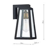 Dar Duval Outdoor Wall Light Black –  from Amos Lighting + Home