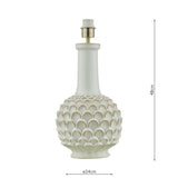 Dar Edlyn Table Lamp White Reactive Glaze Base Only –  from Amos Lighting + Home