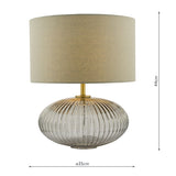 Dar Edmond Table Lamp Smoked Glass & Antique Brass Detail –  from Amos Lighting + Home