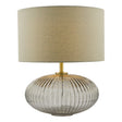 Dar Edmond Table Lamp Smoked Glass & Antique Brass Detail –  from Amos Lighting + Home