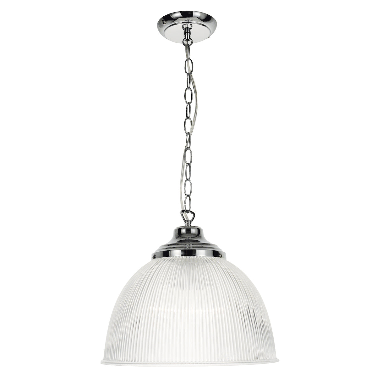 Dar Edna Pendant Ribbed Glass & Polished Chrome –  from Amos Lighting + Home