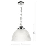 Dar Edna Pendant Ribbed Glass & Polished Chrome –  from Amos Lighting + Home