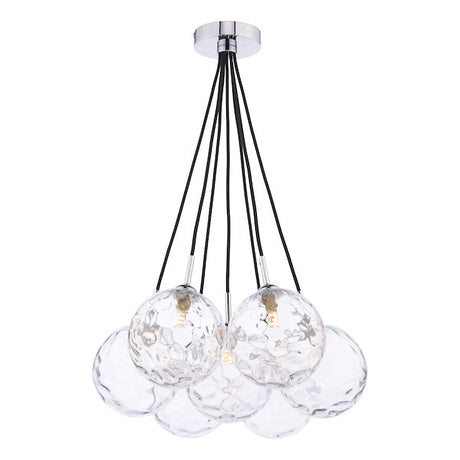 Dar Elpis 7 Light Cluster Pendant Clear Glass –  from Amos Lighting + Home