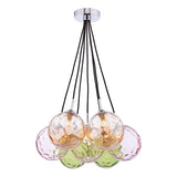 Dar Elpis 7 Light Cluster Pendant Mixed Glass –  from Amos Lighting + Home