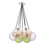 Dar Elpis 7 Light Cluster Pendant Mixed Glass –  from Amos Lighting + Home