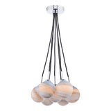 Dar Elpis 7 Light Cluster Pendant Planet Glass –  from Amos Lighting + Home