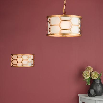 Dar Epstein 3 Light Pendant Gold With Ivory Shade –  from Amos Lighting + Home