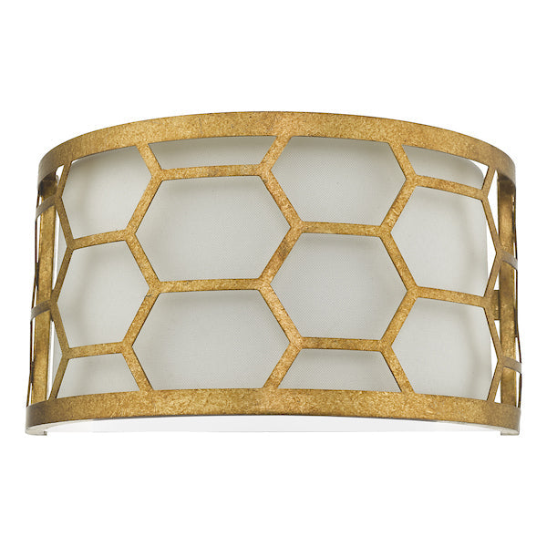 Dar Epstein Wall Light Gold with Ivory Shade –  from Amos Lighting + Home