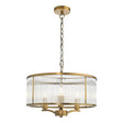 Dar Evelyn 3 Light Pendant Antique Bronze and Glass –  from Amos Lighting + Home