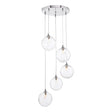 Dar Federico 5lt Cluster Chrome with Clear Glass –  from Amos Lighting + Home