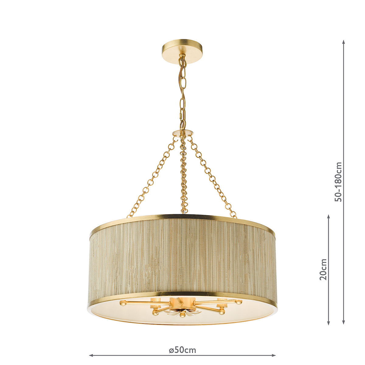 Dar Fenella 5 Light Pendant Gold Leaf –  from Amos Lighting + Home