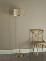 Dar Fenella Floor Lamp Gold Leaf and Seagrass –  from Amos Lighting + Home