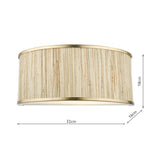 Dar Fenella Wall Light Gold Leaf and Seagrass –  from Amos Lighting + Home