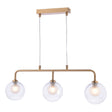 Dar Feya 3 Light Bar Pendant Antique Bronze & Clear/Opal Glass –  from Amos Lighting + Home