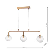 Dar Feya 3 Light Bar Pendant Antique Bronze & Ribbed Glass –  from Amos Lighting + Home