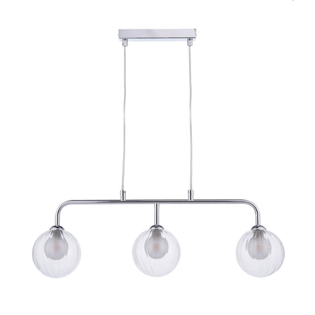 Dar Feya 3 Light Bar Pendant Polished Chrome & Clear/Opal Glass –  from Amos Lighting + Home