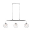 Dar Feya 3 Light Bar Pendant Polished Chrome & Clear/Opal Glass –  from Amos Lighting + Home