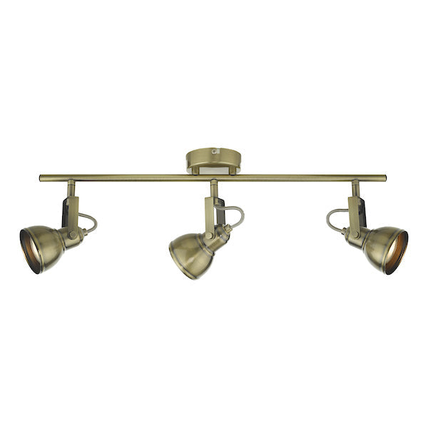 Dar Fothergill 3 Light Bar Spotlight Antique Brass –  from Amos Lighting + Home