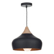 Dar Gaucho Small Pendant Matt Black & Wood –  from Amos Lighting + Home