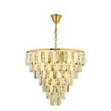 Dar Gold Collection Amira 12 Light Chandelier Polished Gold Crystal –  from Amos Lighting + Home