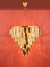 Dar Gold Collection Amira 12 Light Chandelier Polished Gold Crystal –  from Amos Lighting + Home