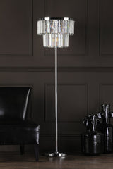 Dar Gold Collection Angel Floor Lamp Polished Chrome Crystal –  from Amos Lighting + Home